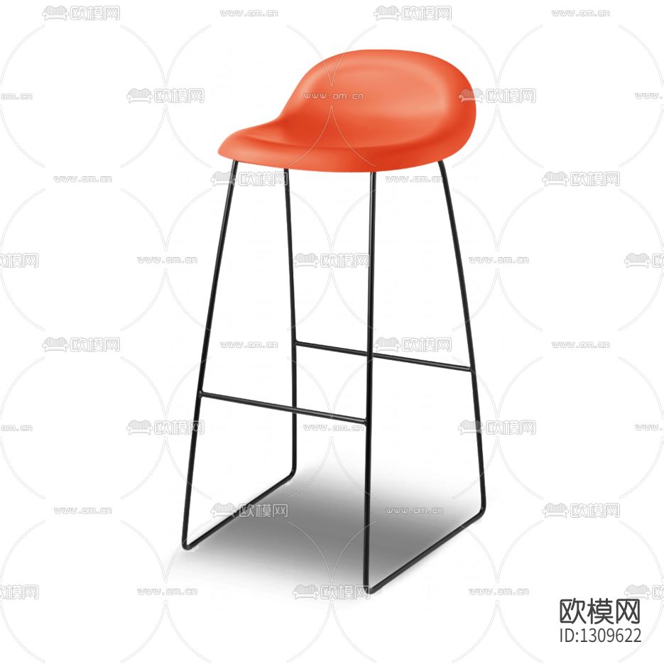 现代简约金属塑料吧椅