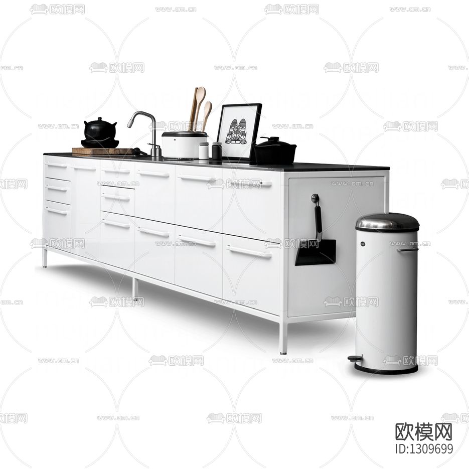 现代简约实木橱柜下载