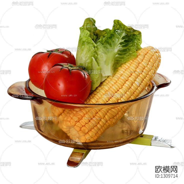 现代简约玻璃蔬菜沥水篮下载