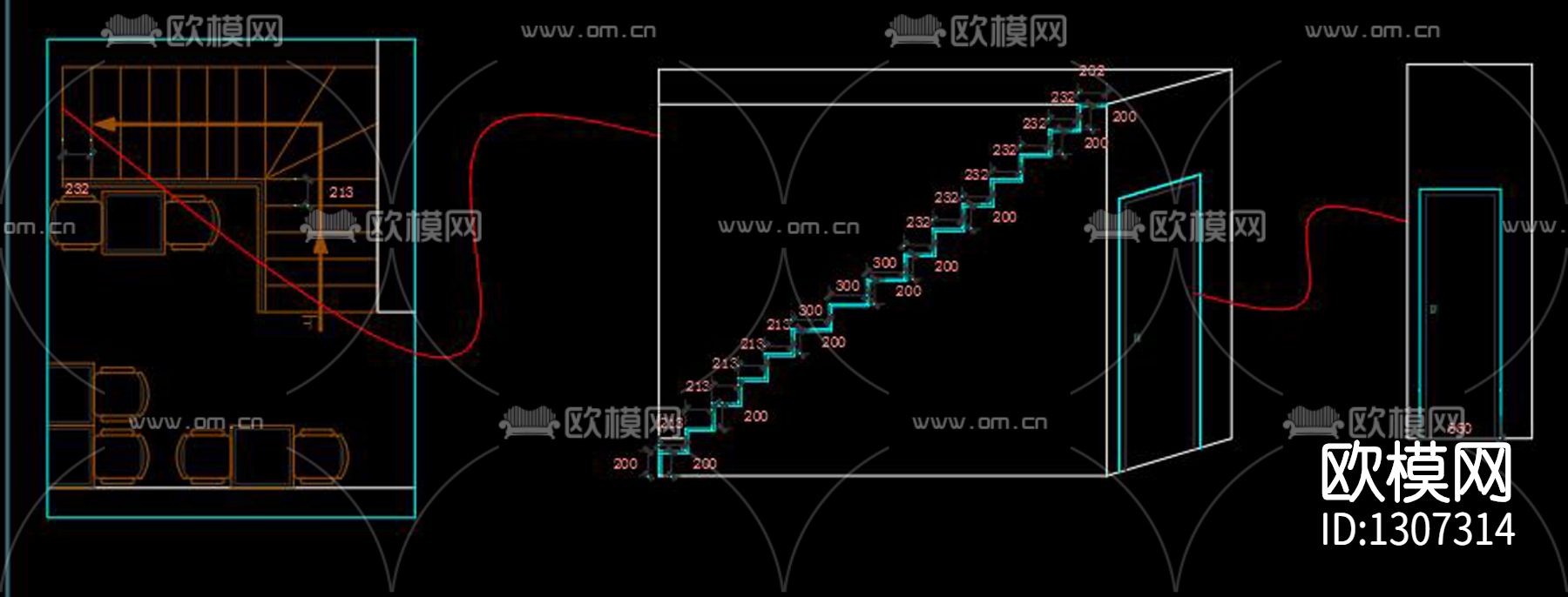 奶茶店cad施工图下载（渲染图9）