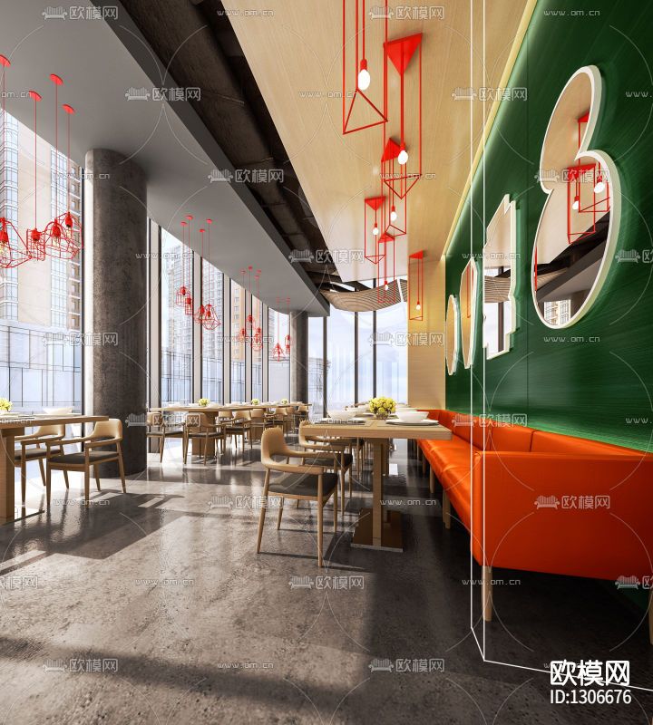 上海外滩拾光高端火锅店cad施工图下载（渲染图5）