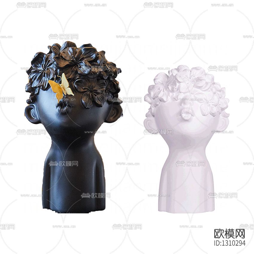 现代简约创意人像摆件