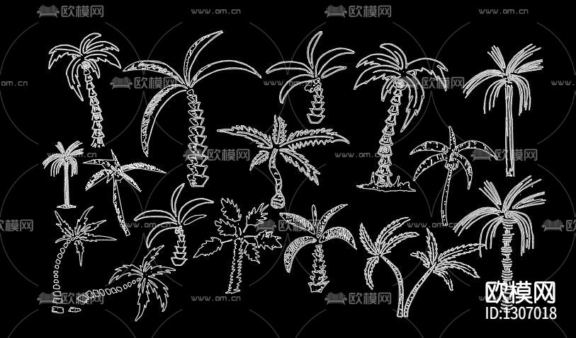 植物装饰素材cad图库下载（渲染图7）