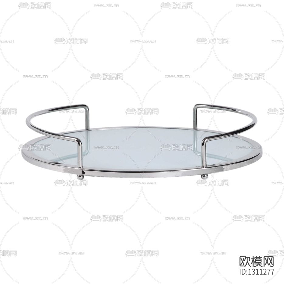 现代轻奢不锈钢托盘