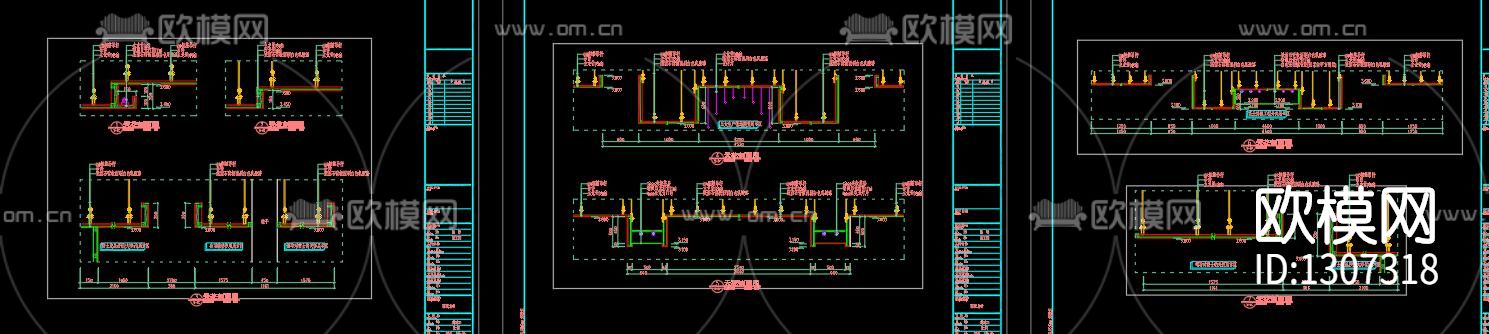 企业形象展厅cad施工图下载（渲染图7）