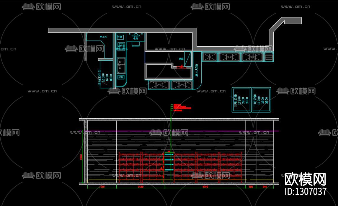 咖啡厅奶茶店cad施工图