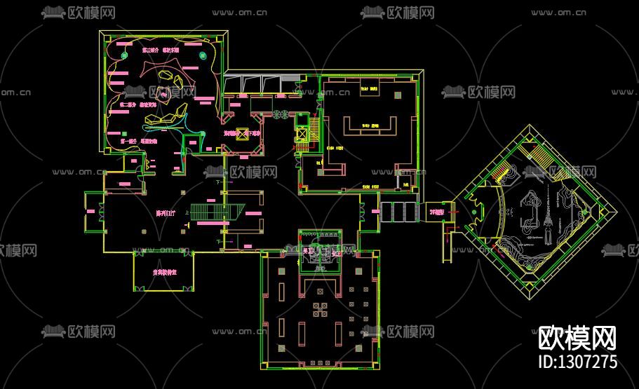 创意展厅cad施工图下载（渲染图8）