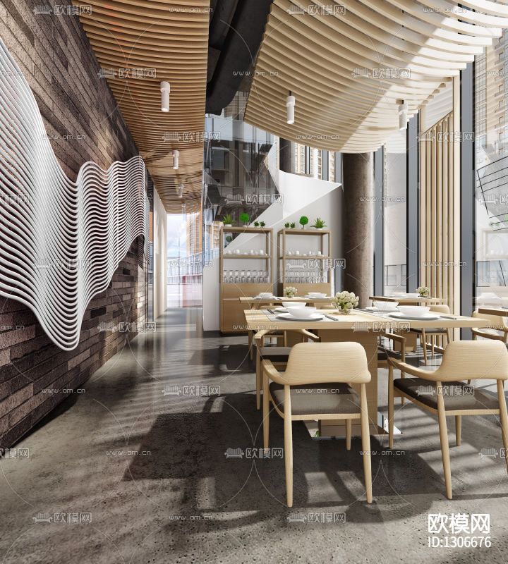 上海外滩拾光高端火锅店cad施工图下载（渲染图8）