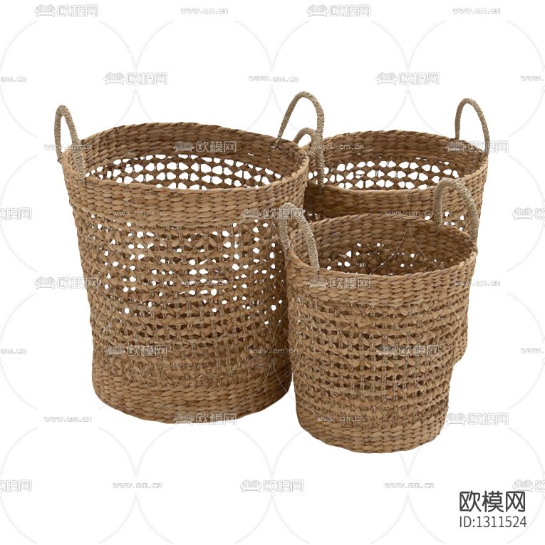 北欧简约藤编收纳篮