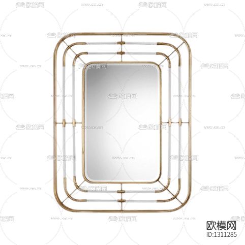 现代轻奢金属镜子