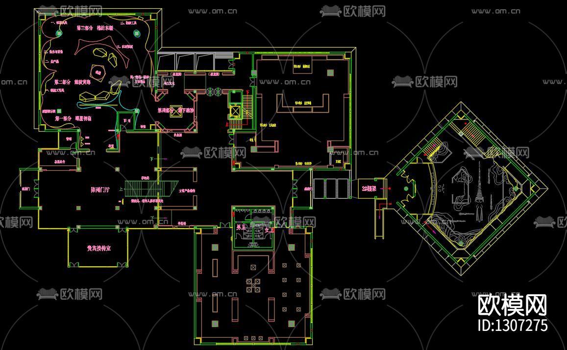 创意展厅cad施工图下载（渲染图7）