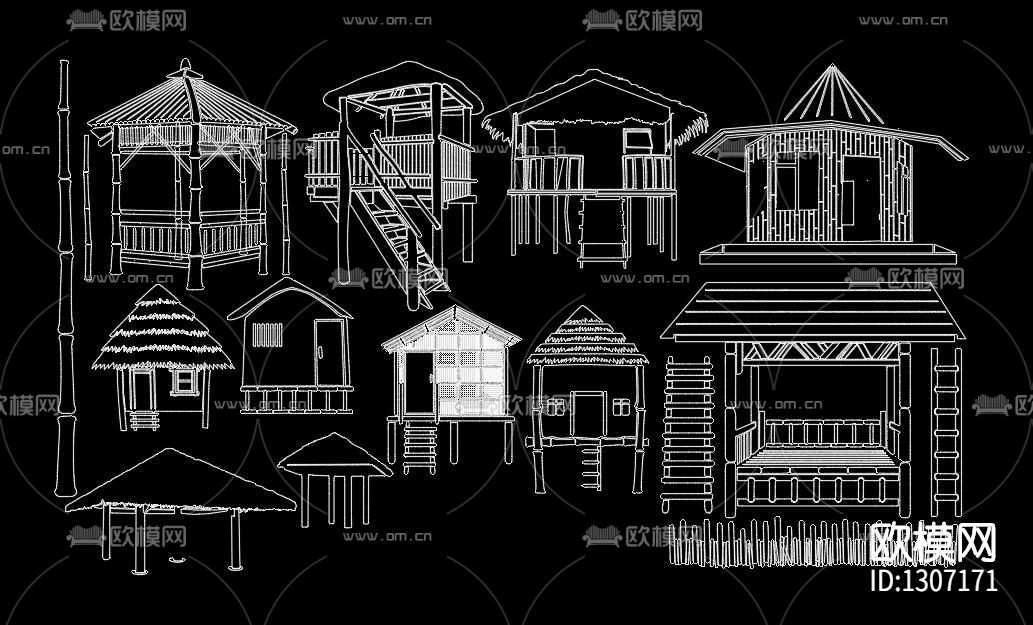木楼cad施工图下载（渲染图1）