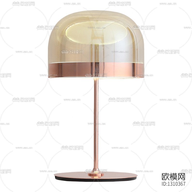 现代轻奢金属玻璃台灯