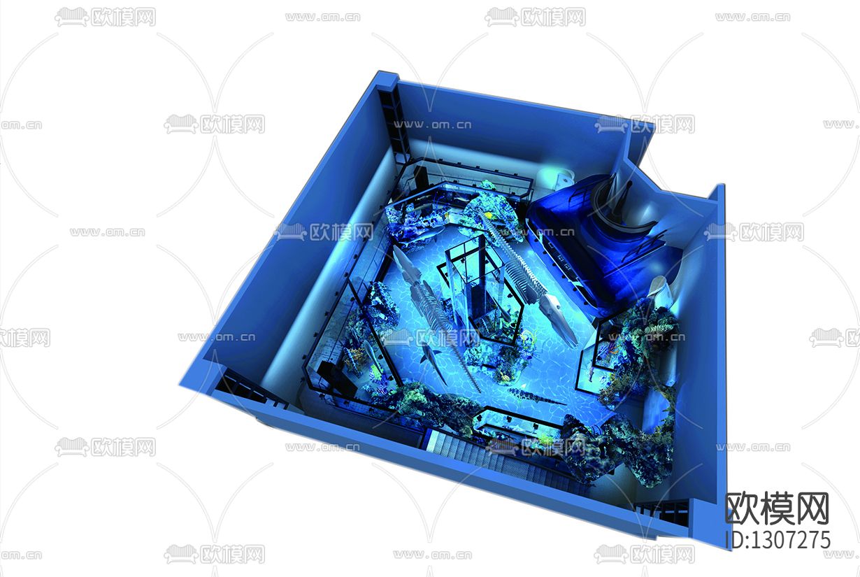 创意展厅cad施工图下载（渲染图4）