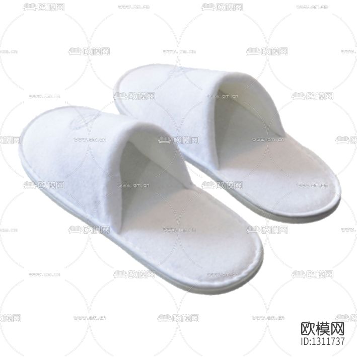 现代简约布艺棉拖鞋下载