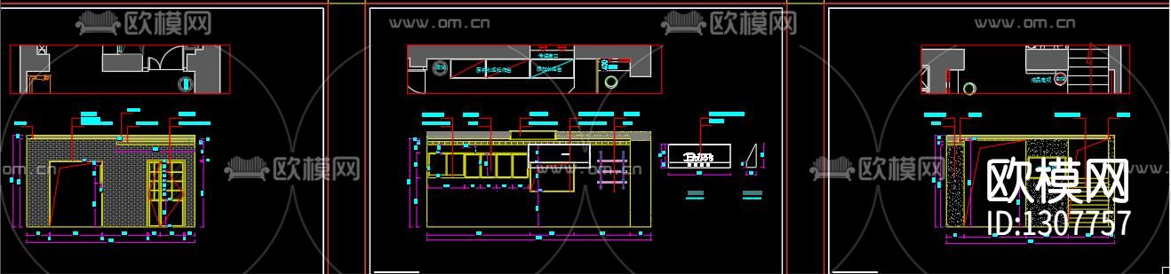 咖啡厅奶茶店cad施工图下载（渲染图6）