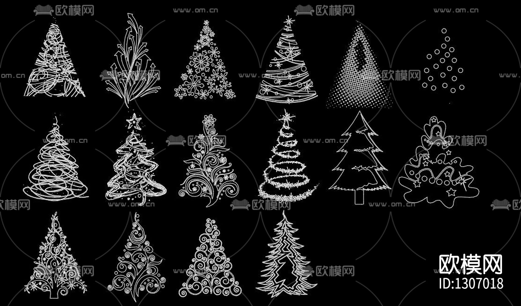 植物装饰素材cad图库下载（渲染图8）