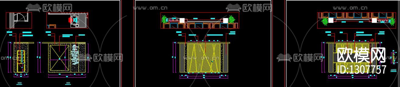 咖啡厅奶茶店cad施工图下载（渲染图8）