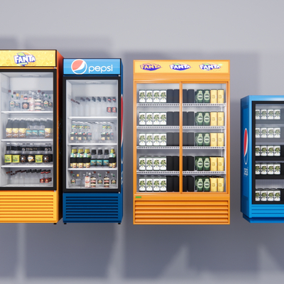  现代冰箱冰柜su模型 