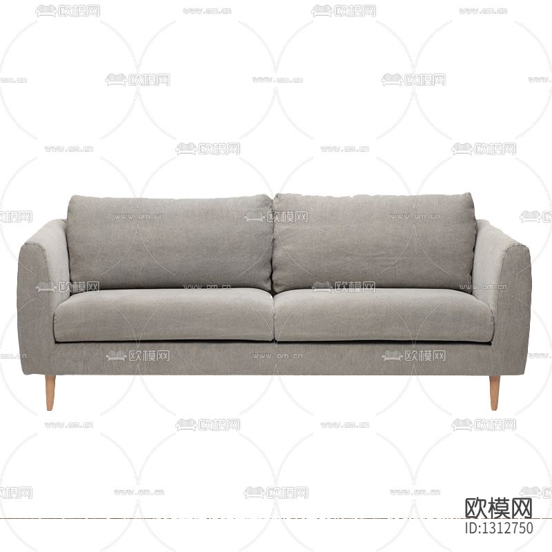 现代简约布艺双人沙发下载