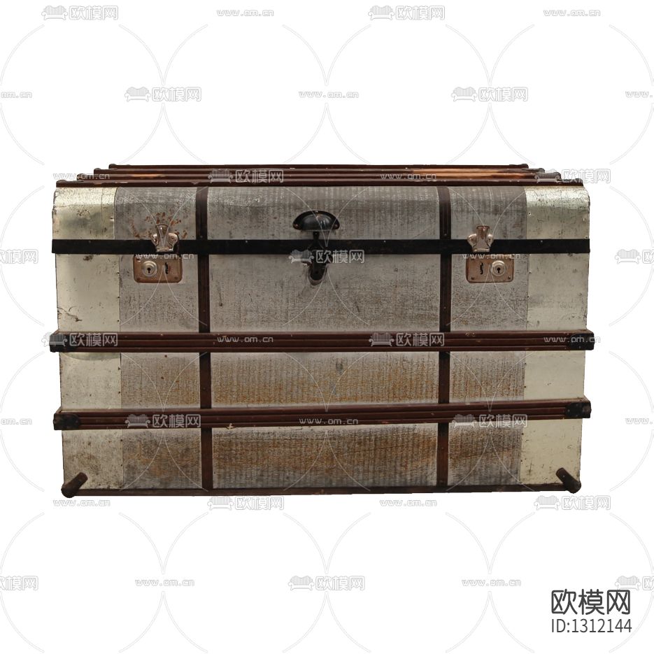 美式复古实木金属收纳箱