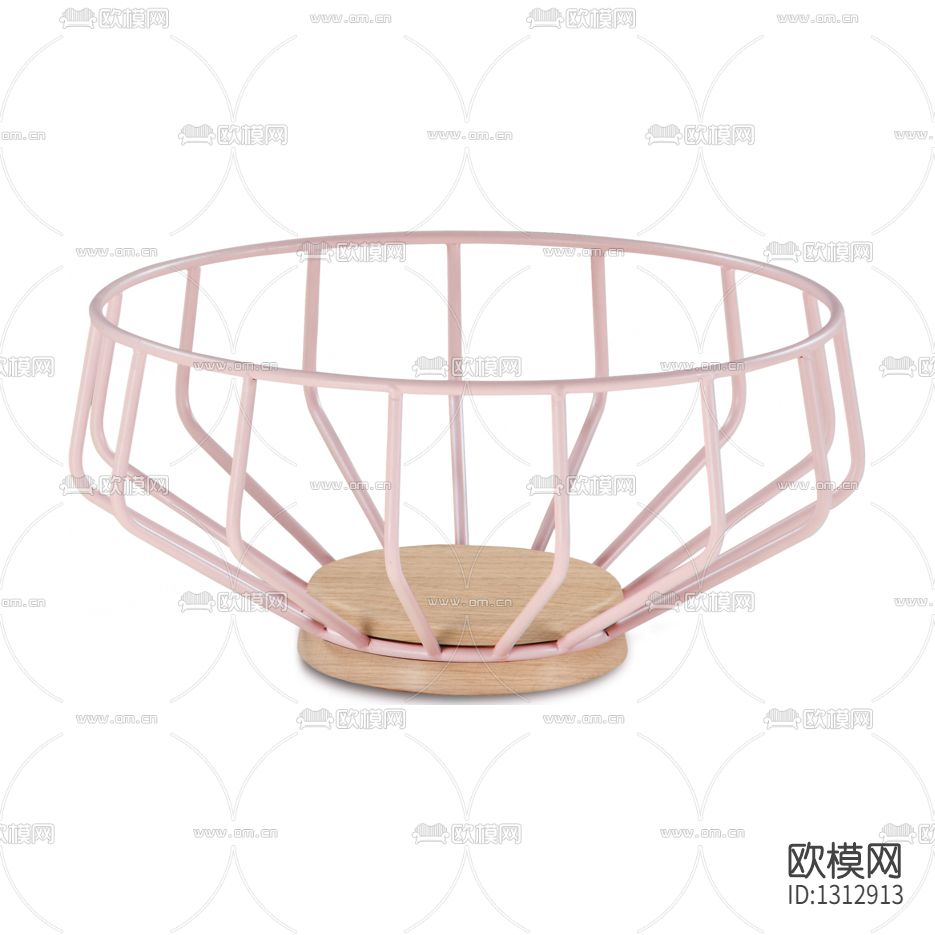 北欧简约金属网收纳篮下载（渲染图4）