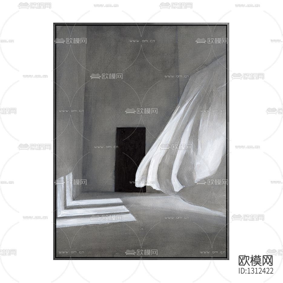 工业风黑白客厅装饰画