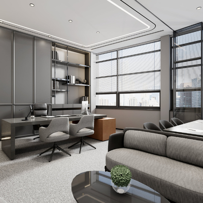  现代总经理办公室su模型 