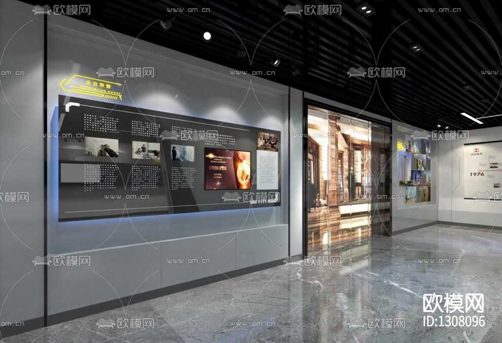 企业科技展厅cad施工图下载（渲染图5）