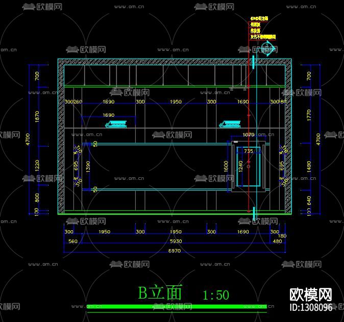 企业科技展厅cad施工图下载（渲染图8）
