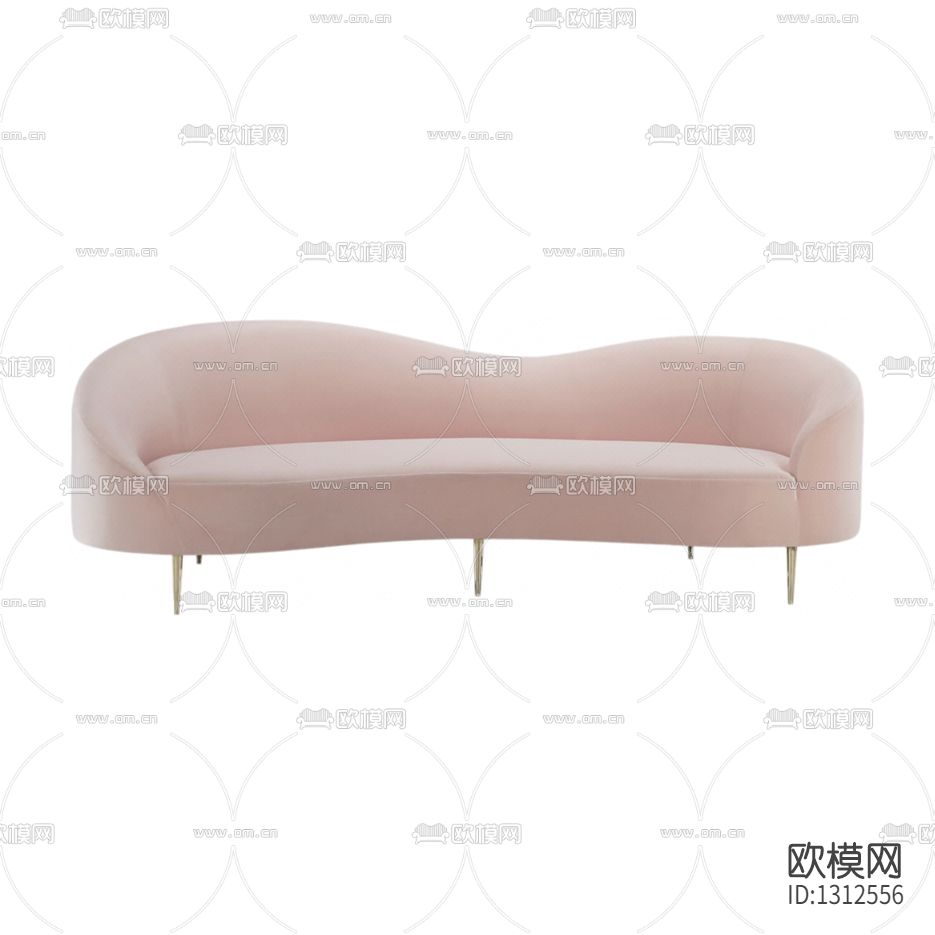 北欧简约焦糖色布艺双人沙发下载