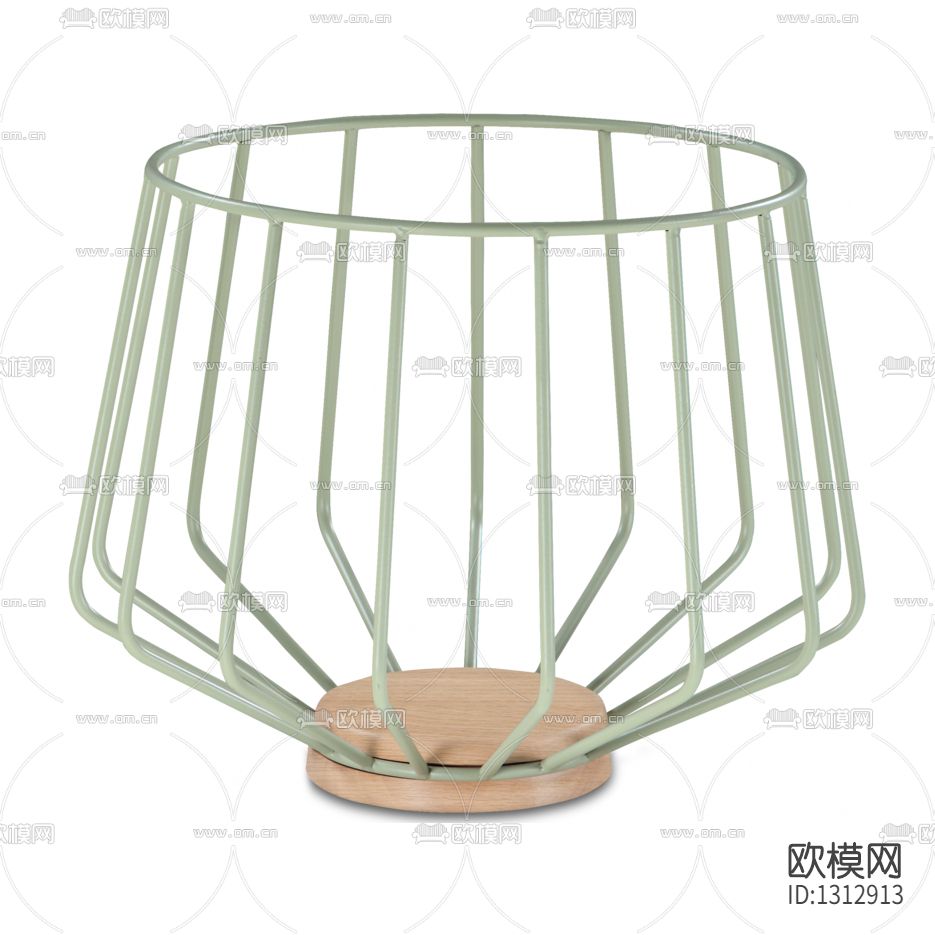 北欧简约金属网收纳篮下载（渲染图1）
