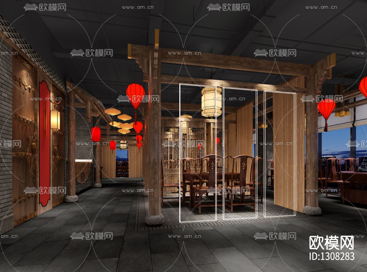 上海美蛙鱼头火锅店cad施工图