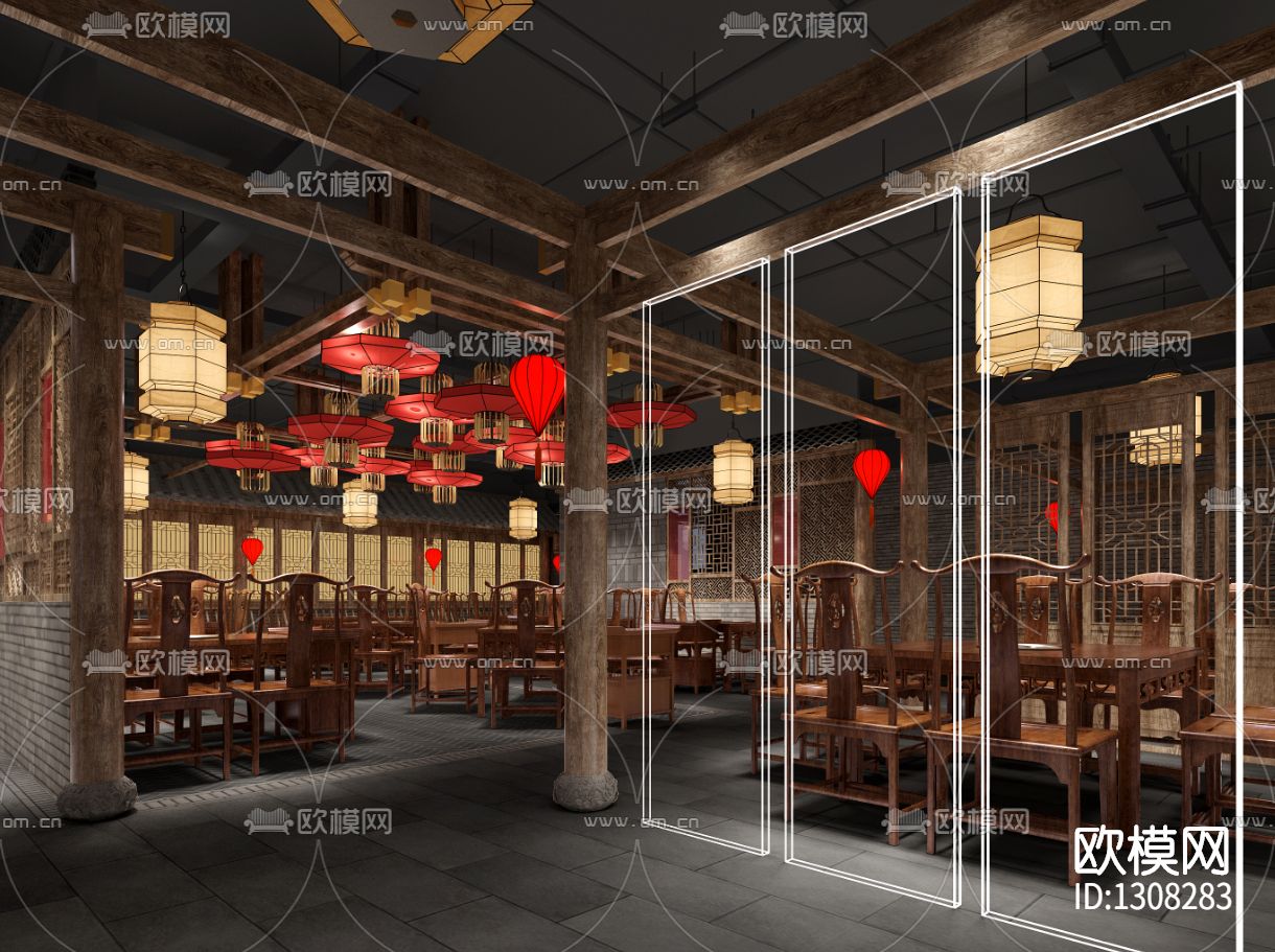 上海美蛙鱼头火锅店cad施工图