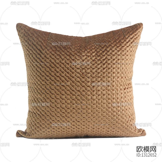 现代简约咖啡色立体抱枕下载