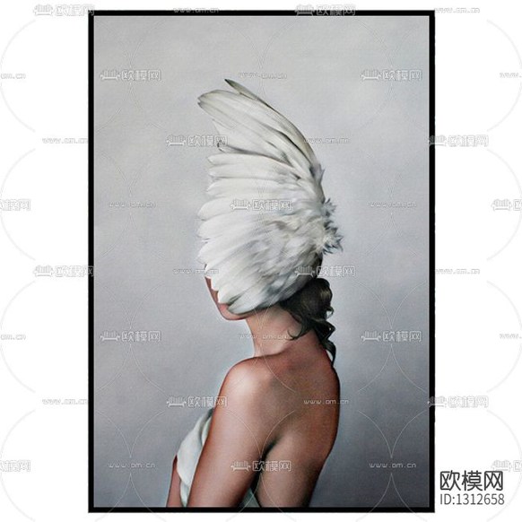 现代简约创意人像装饰画下载