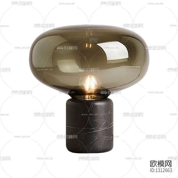 北欧简约创意大理石玻璃台灯下载
