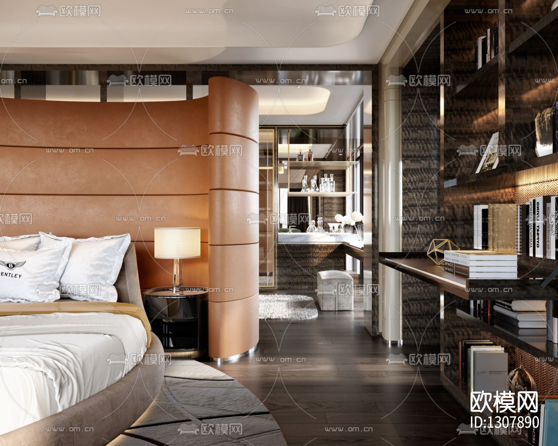 北京懋源·璟玺叠墅样板房cad施工图下载（渲染图10）