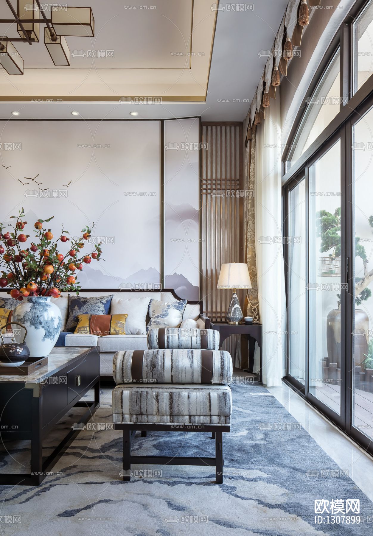 贺州彰泰城别墅样板房cad施工图下载（渲染图9）