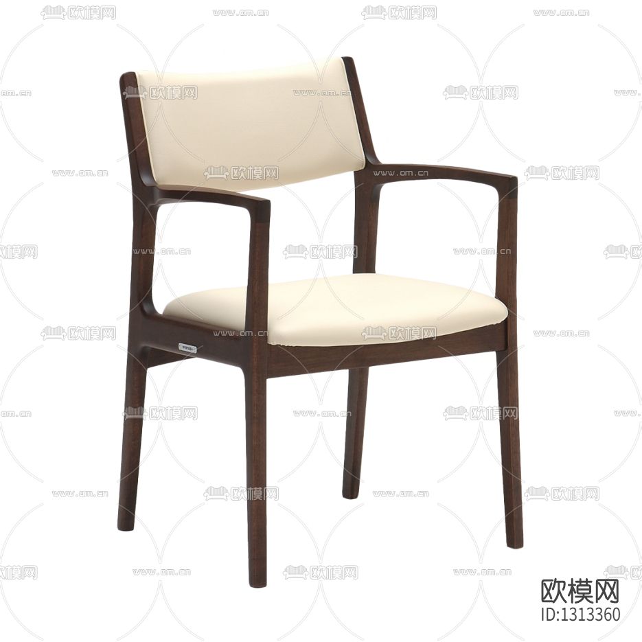 北欧简约实木布艺单人沙发下载