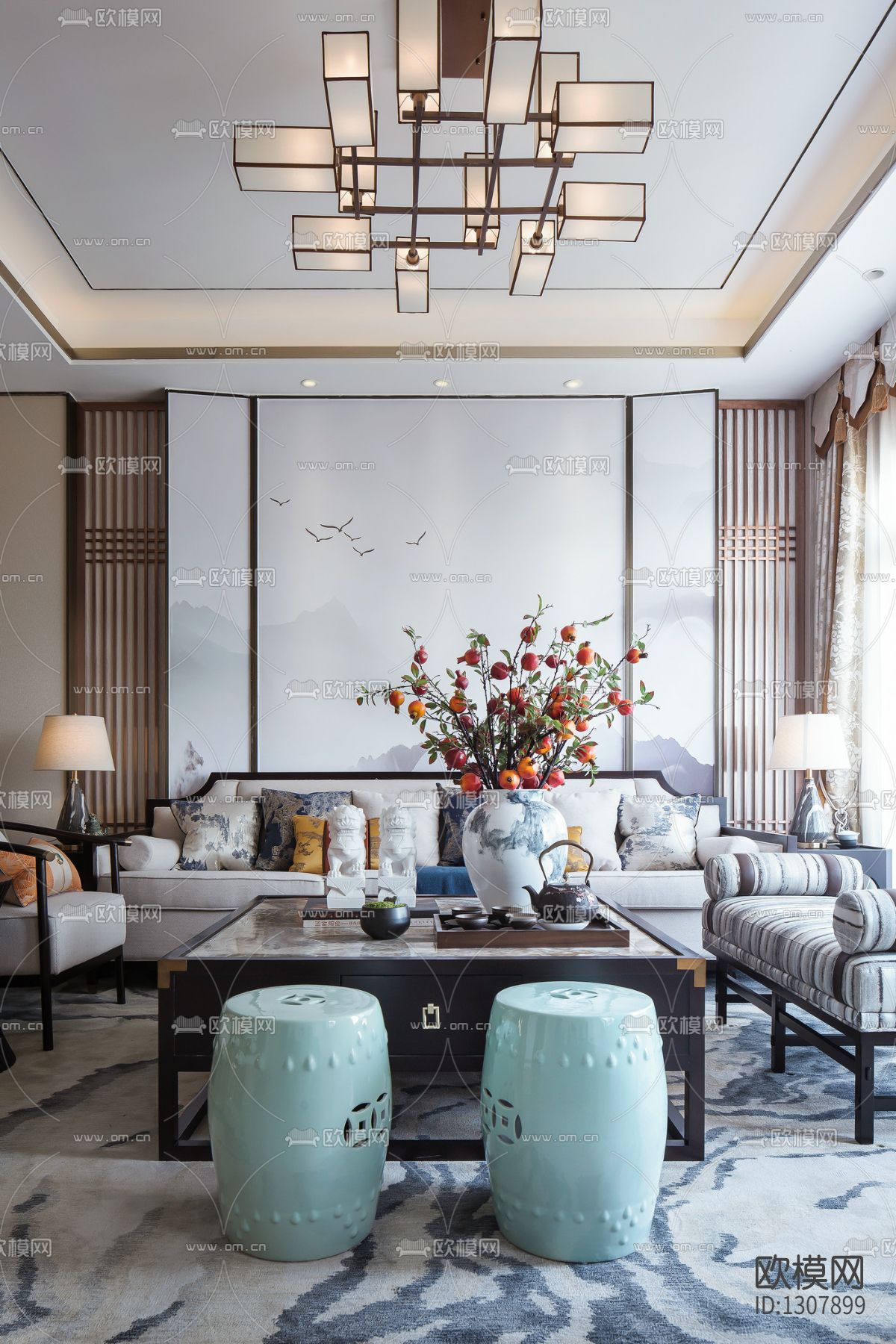 贺州彰泰城别墅样板房cad施工图下载（渲染图10）