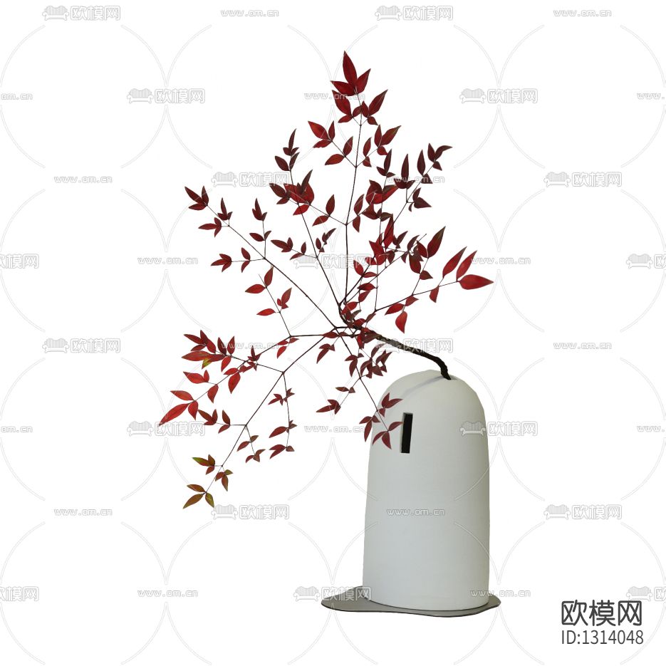 新中式简约陶瓷花瓶摆放花艺下载