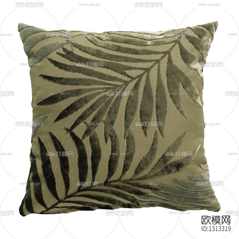 北欧树叶印花布艺抱枕下载