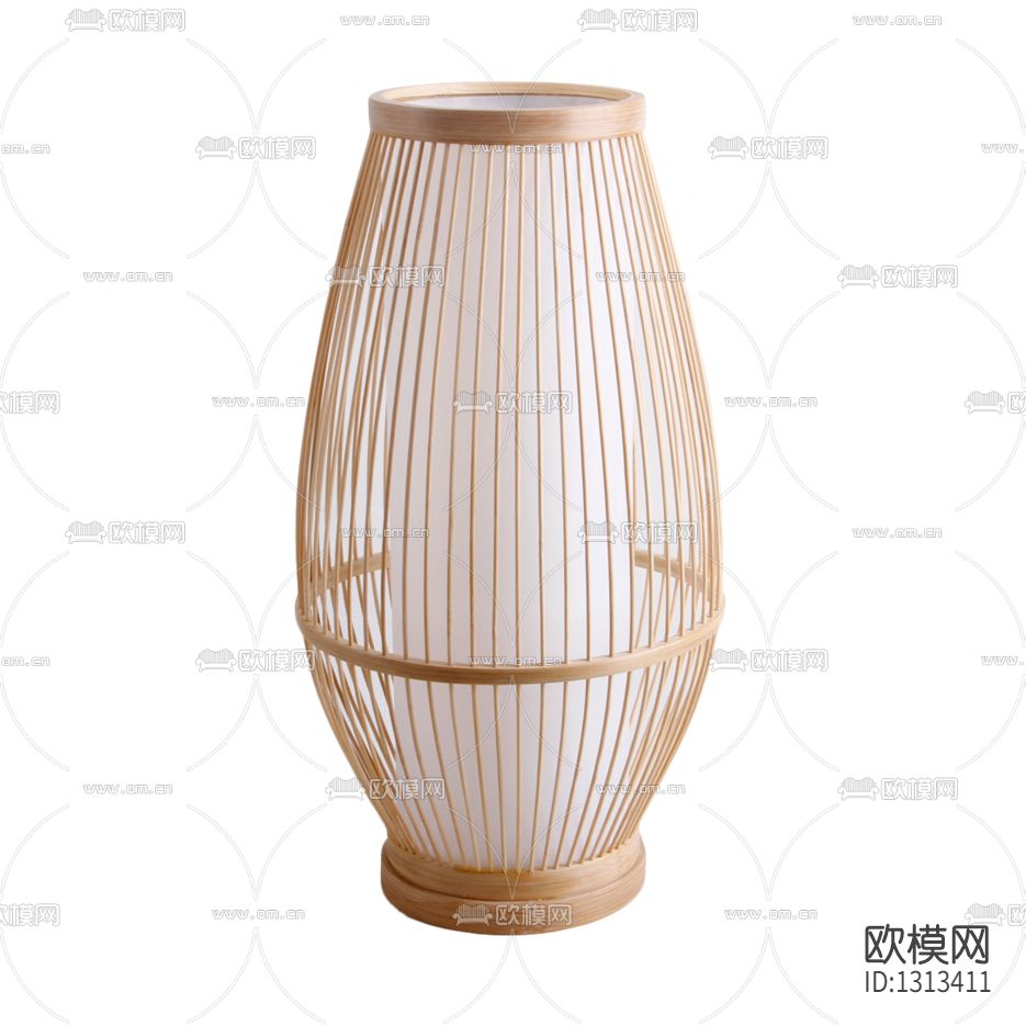 北欧简约实木网格台灯下载