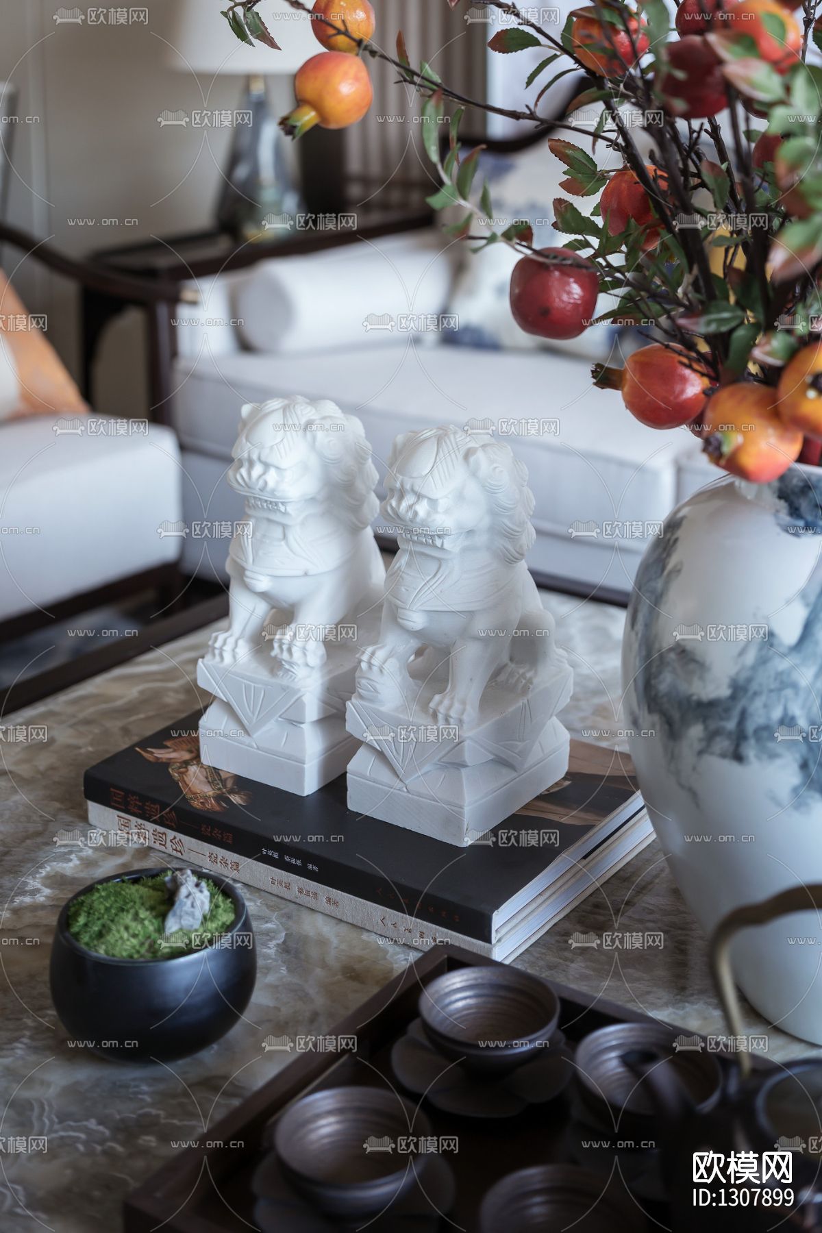 贺州彰泰城别墅样板房cad施工图下载（渲染图4）