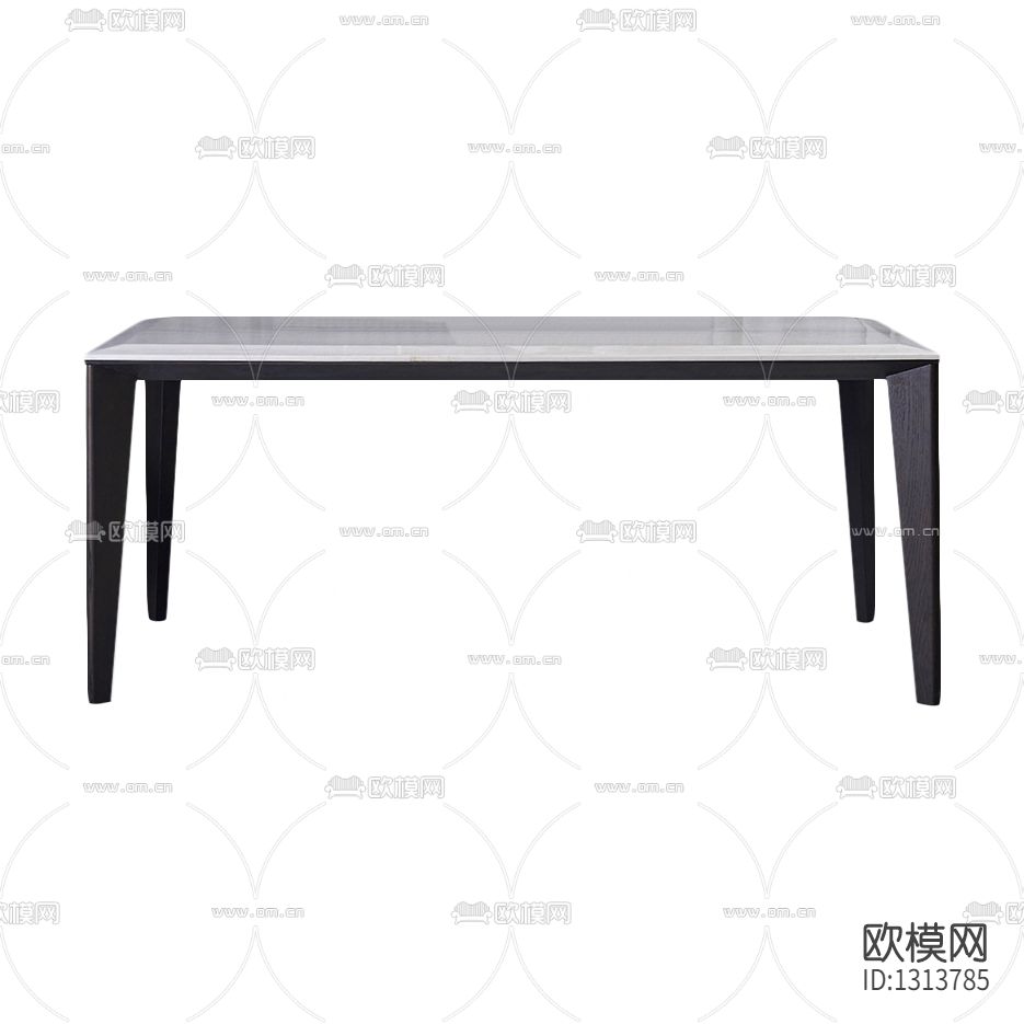 现代简约实木大理石餐桌下载