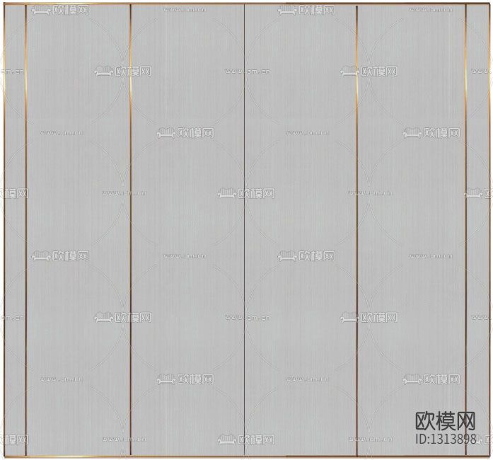 现代轻奢不锈钢线条饰面板背景墙下载