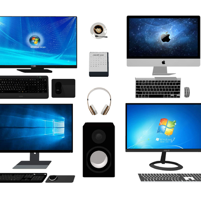  现代电脑鼠标键盘su模型 