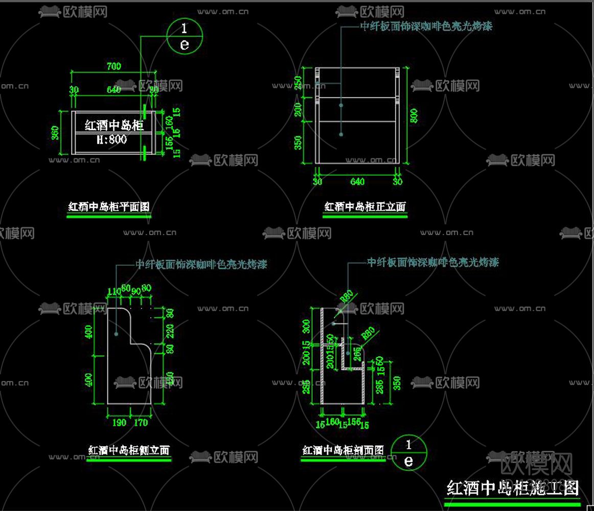 烟酒店cad施工图下载（渲染图7）