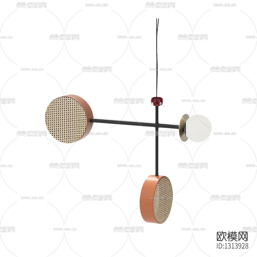 北欧简约时尚彩色网红吊灯